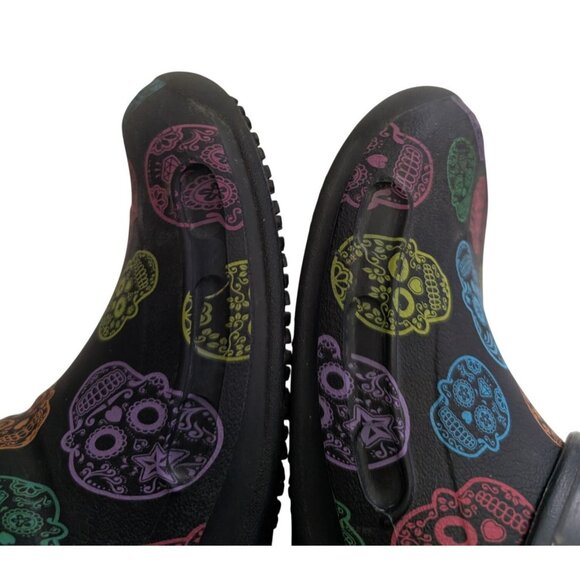 Crocs "Day of the Dead" Clogs Bistro Graphic Sugar Skull M6 W8 Unisex Black - Picture 4 of 7